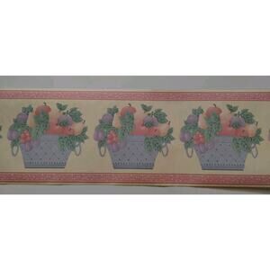 Rosedale Wallcovering Pre-pasted Decorative Wall Border Fruit Basket - 5 yds